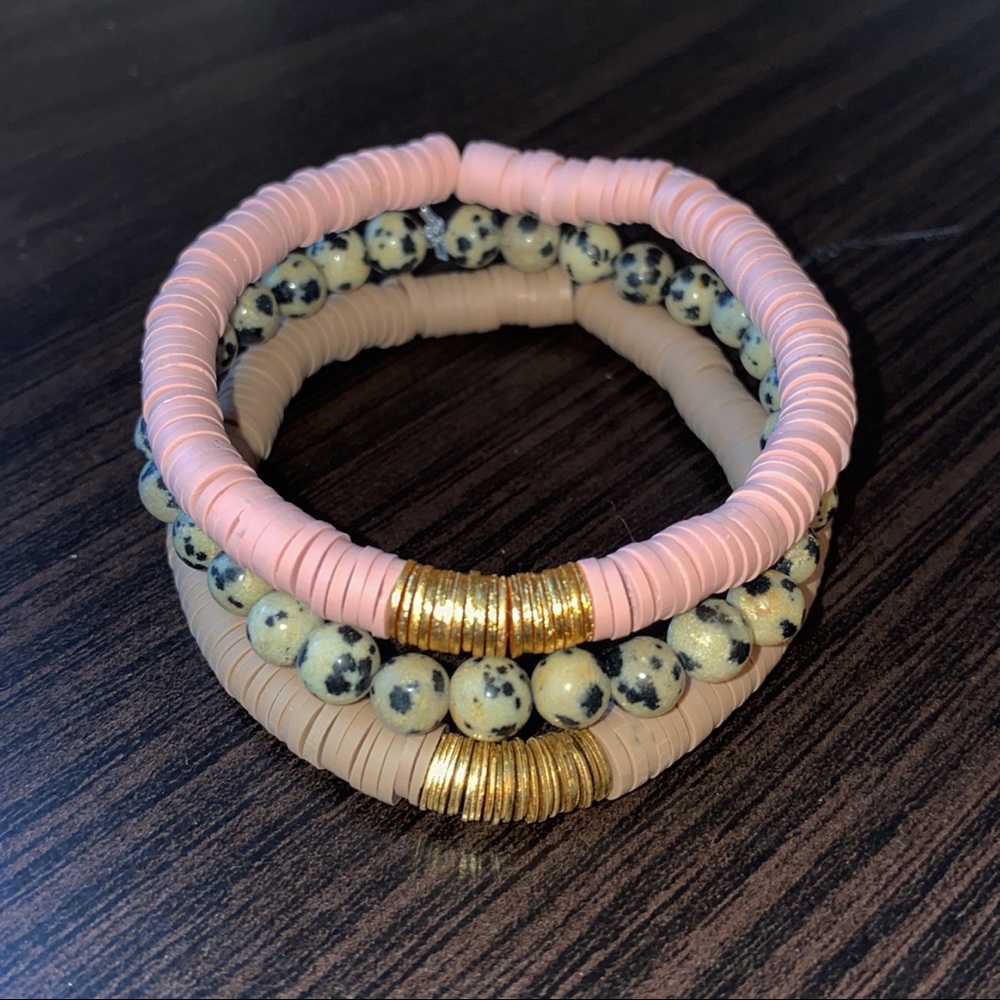 Heishi beaded bracelets